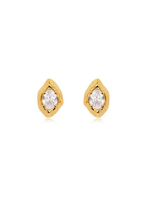 Molten Oval Zirconia Necklace - Grace Studio