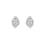 Molten Oval Zirconia Earrings
