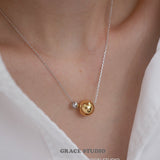 Orbit Sphere Metal Necklace