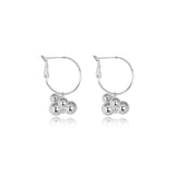 Whimsical Sphere Cluster Drop Hoop Earrings