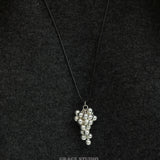 Whimsical Grape Cluster Cord Necklace