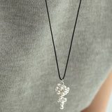 Whimsical Grape Cluster Cord Necklace