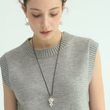 Whimsical Grape Cluster Cord Necklace