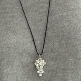 Whimsical Grape Cluster Cord Necklace