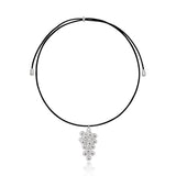 Whimsical Grape Cluster Cord Necklace