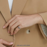 Sculpted Teardrop Adjustable Ring