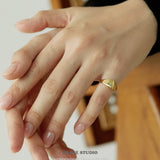Sculpted Teardrop Adjustable Ring