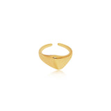 Sculpted Teardrop Adjustable Ring