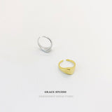 Sculpted Teardrop Adjustable Ring