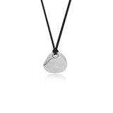 Irregular Molten Pebble Pendant Cord Necklace