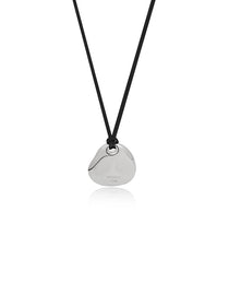 Irregular Molten Pebble Pendant Cord Necklace - Grace Studio