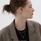 Heart Pendant Stainless Steel Layered Necklace