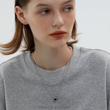 Heart Pendant Stainless Steel Layered Necklace