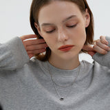 Heart Pendant Stainless Steel Layered Necklace