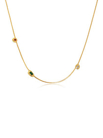 Orbit Irregular Zircon Necklace - Grace Studio