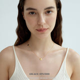 Twist Disc Brass Necklace