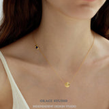 Twist Disc Brass Necklace