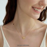 Twist Disc Brass Necklace