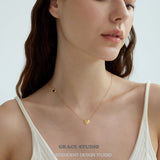 Twist Disc Brass Necklace