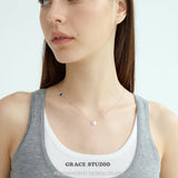 Twist Disc Brass Necklace