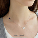 Twist Disc Brass Necklace