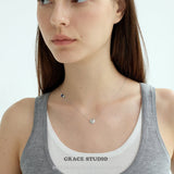 Twist Disc Brass Necklace