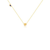 Twist Disc Brass Necklace
