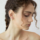 Ripple Twist Brass Hoop Earrings