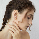 Ripple Twist Brass Hoop Earrings