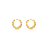Ripple Twist Brass Hoop Earrings