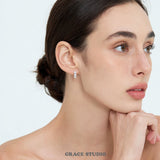 Elegant Pearl Trio Huggie Earrings