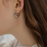 Ripple Irregular Metal Stud Earrings