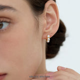 Elegant Pearl Trio Huggie Earrings