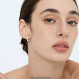 Elegant Pearl Trio Huggie Earrings