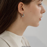Ripple Irregular Metal Stud Earrings