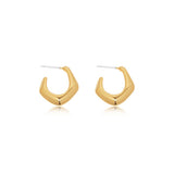 Ripple Irregular Metal Stud Earrings