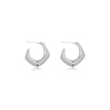 Ripple Irregular Metal Stud Earrings