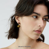 Duo Sphere Resin Stud Earrings