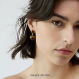 Duo Sphere Resin Stud Earrings