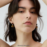 Duo Sphere Resin Stud Earrings