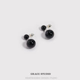 Duo Sphere Resin Stud Earrings