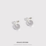 Duo Sphere Resin Stud Earrings