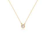 Radiance Round Zirconia Pendant Necklace