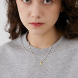 Engraved Oval Bead Chain Necklace