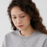Engraved Oval Bead Chain Necklace