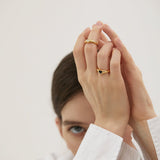 Heartline Curve Ring