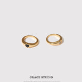 Heartline Curve Ring