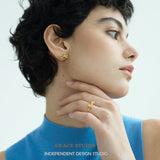 Gold Bowknot Stud Earrings