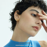Gold Bowknot Stud Earrings