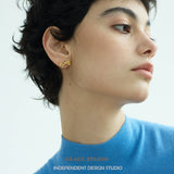 Gold Bowknot Stud Earrings